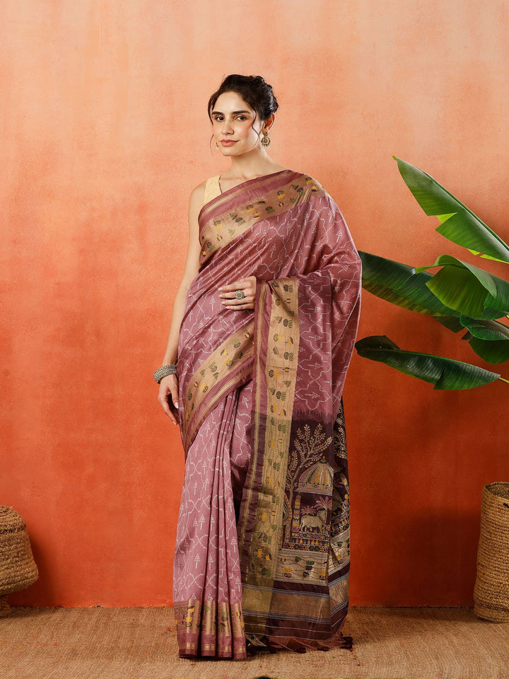 Woven Design Tussar Silk Saree