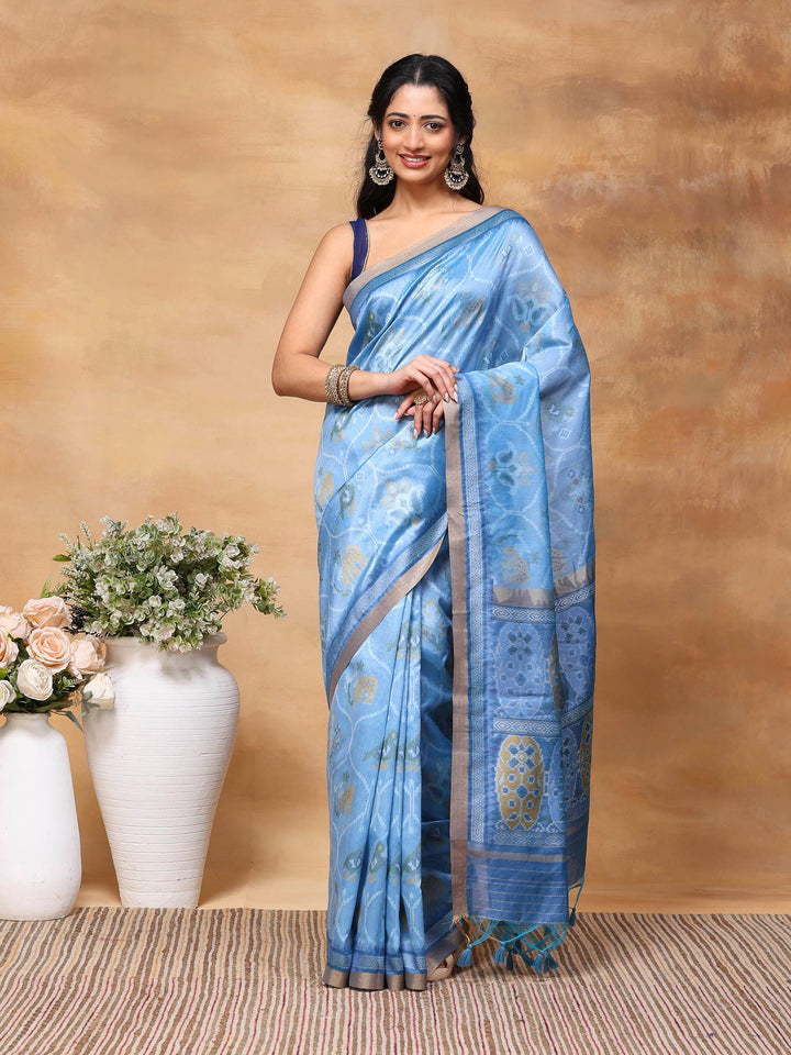 Woven Design Tussar Silk Saree