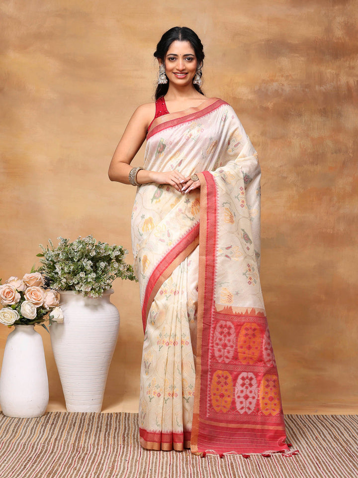 Woven Design Tussar Silk Saree