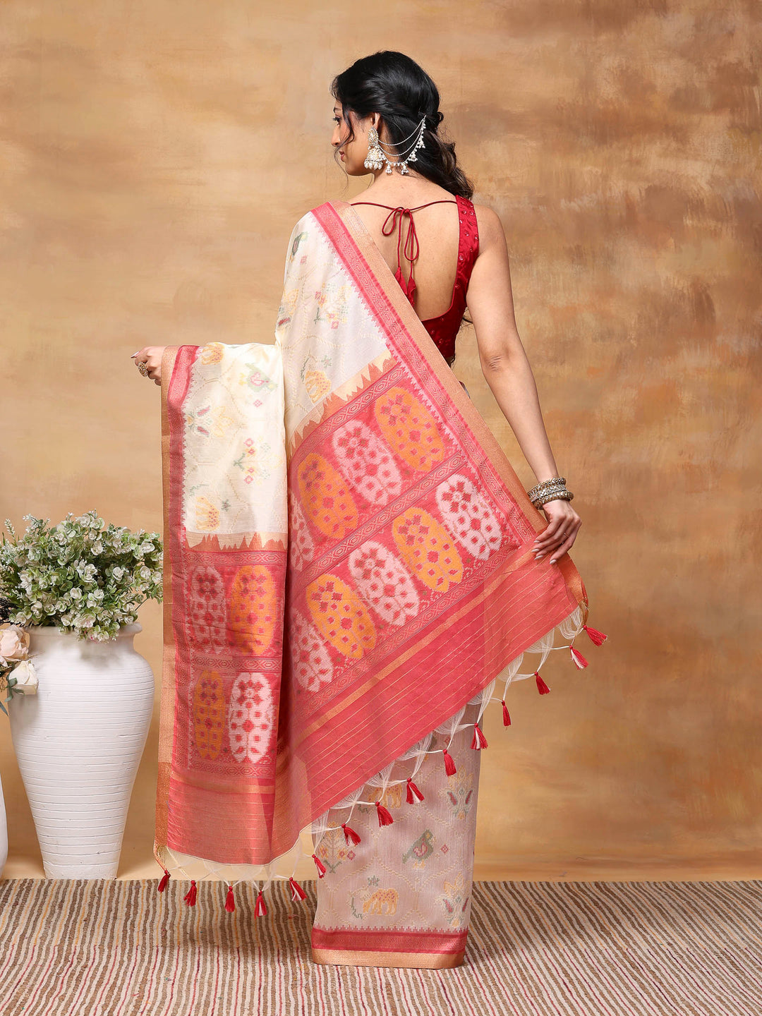 Woven Design Tussar Silk Saree