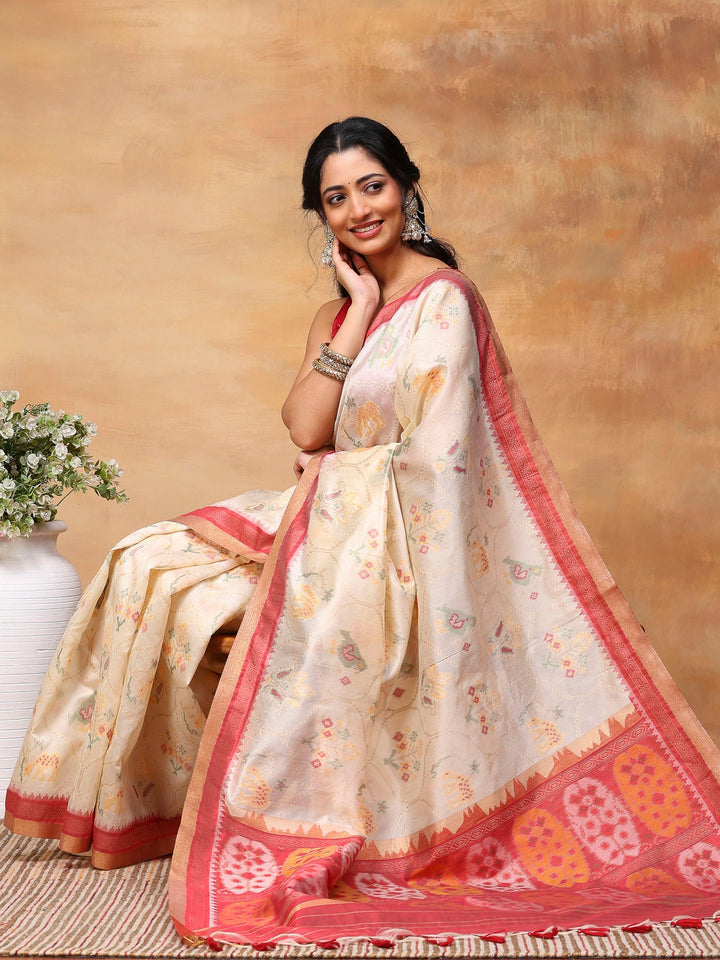 Woven Design Tussar Silk Saree