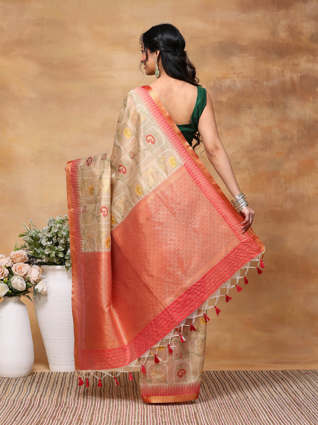 Woven Design Tussar Silk Saree