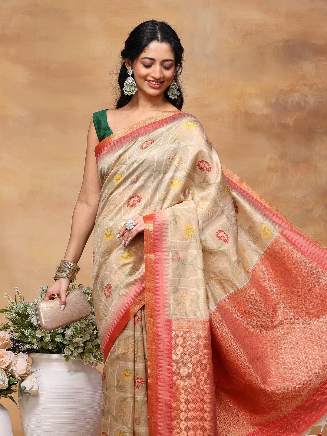 Woven Design Tussar Silk Saree