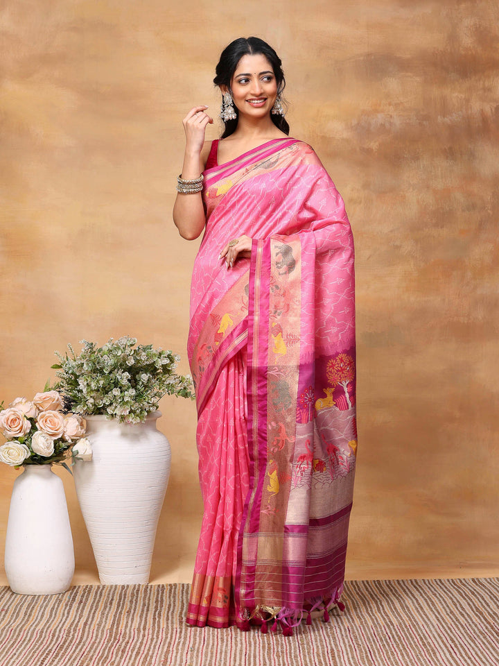Woven Design Tussar Silk Saree