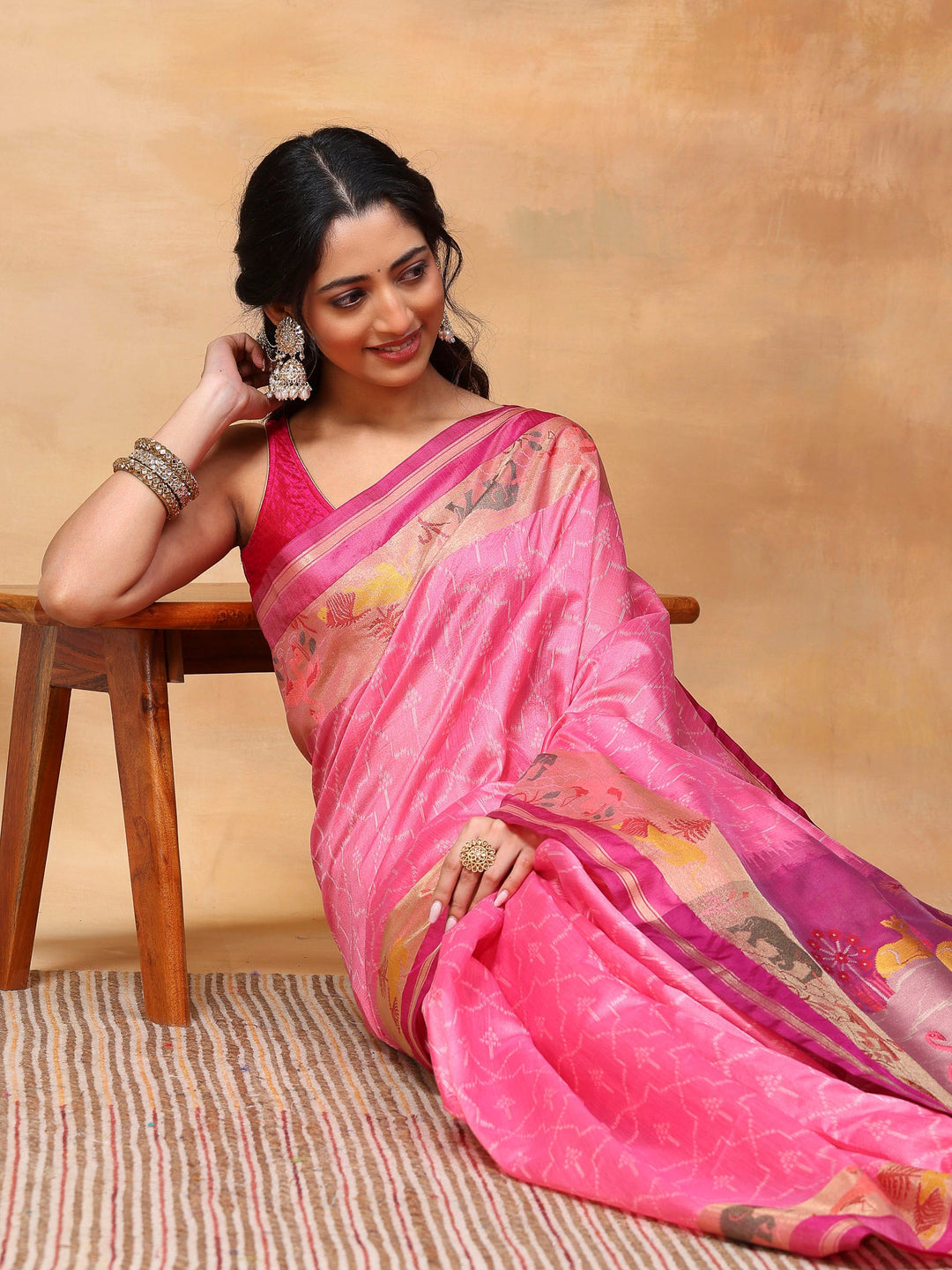Woven Design Tussar Silk Saree
