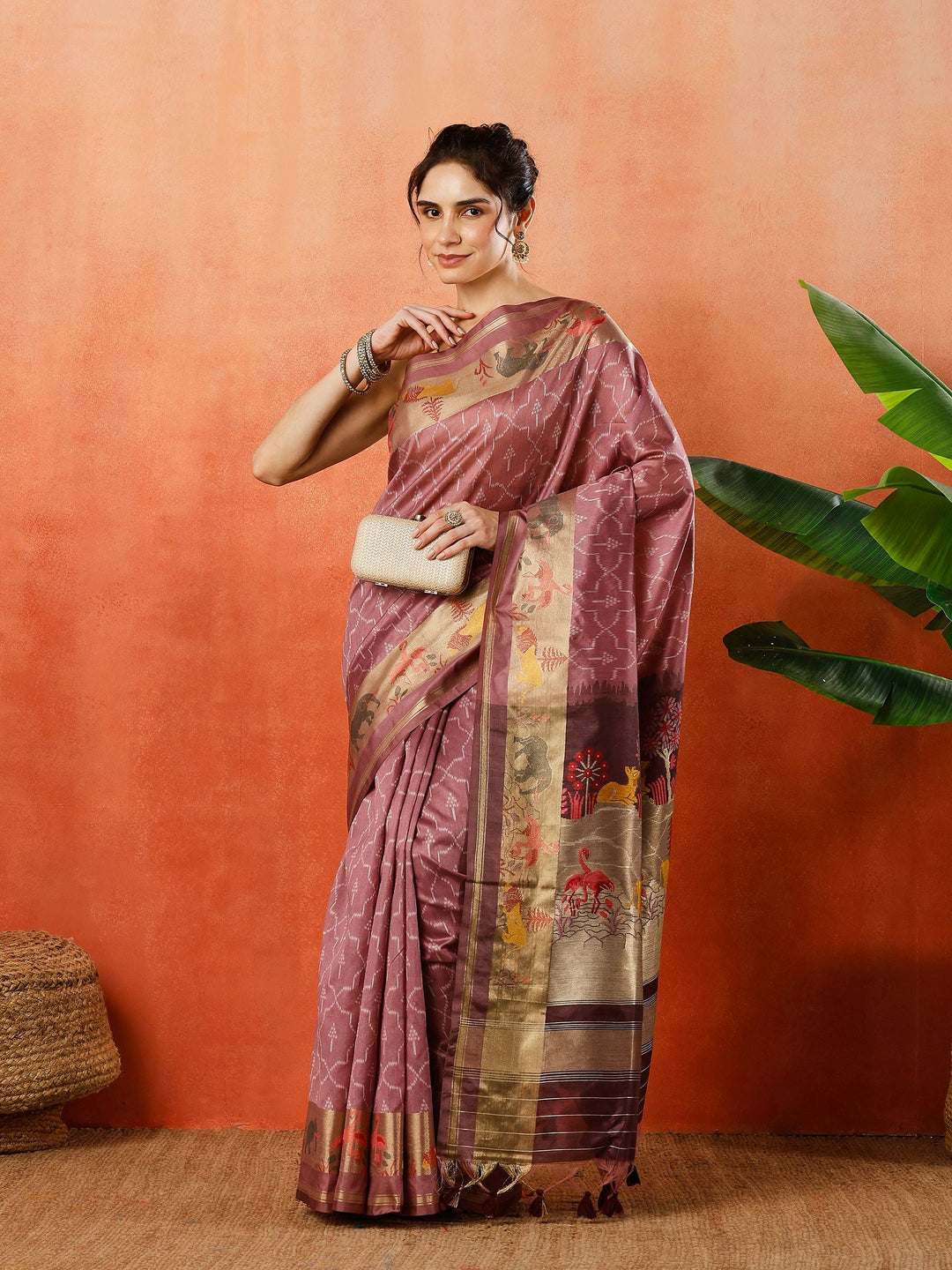 Woven Design Tussar Silk Saree