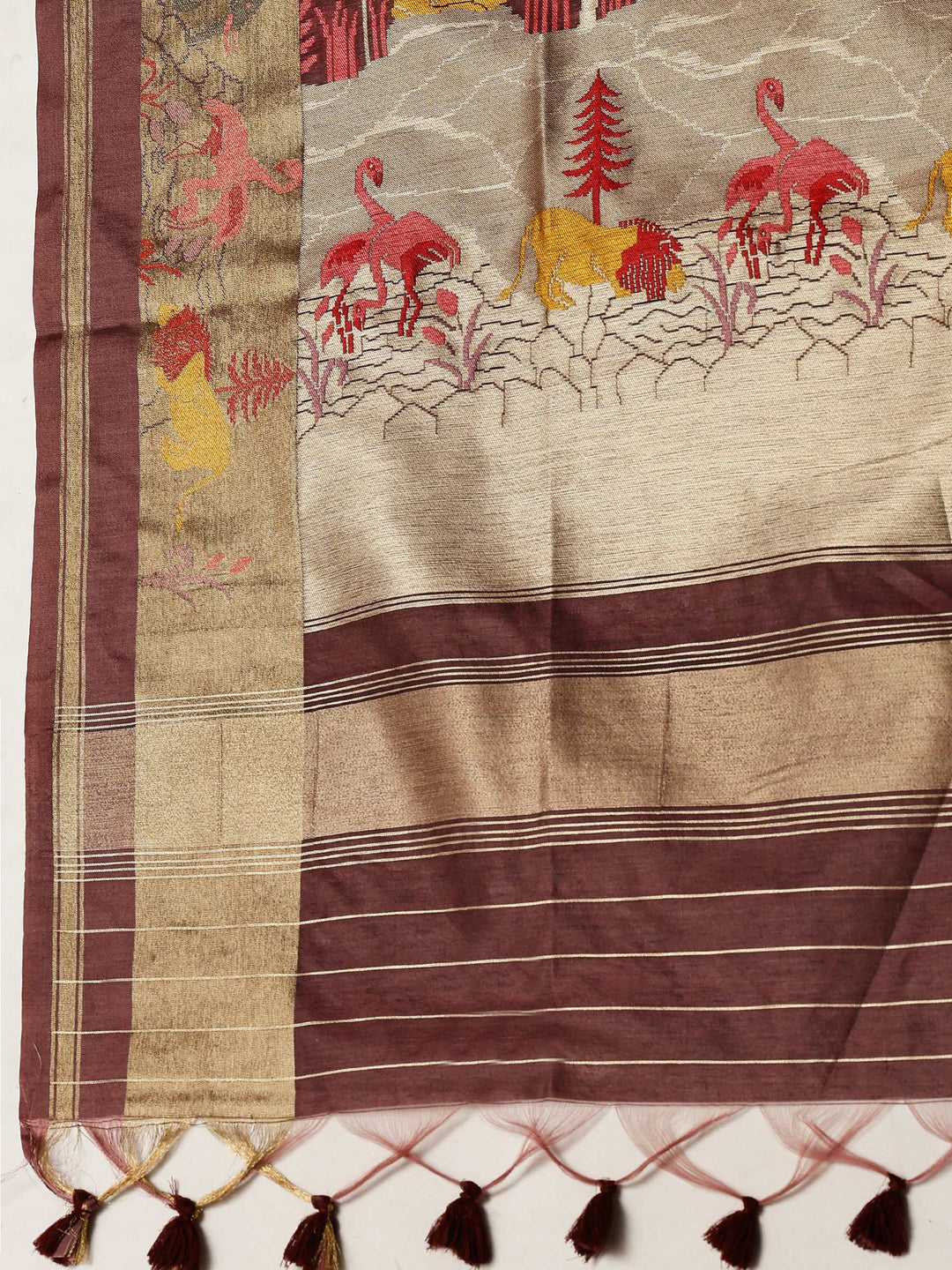 Woven Design Tussar Silk Saree