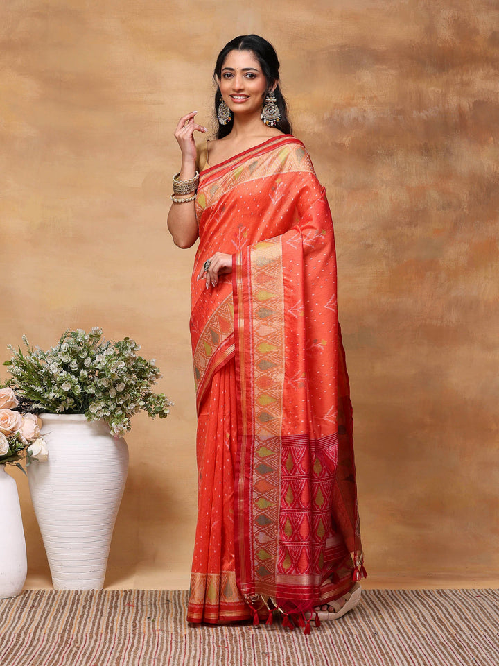 Woven Design Tussar Silk Saree
