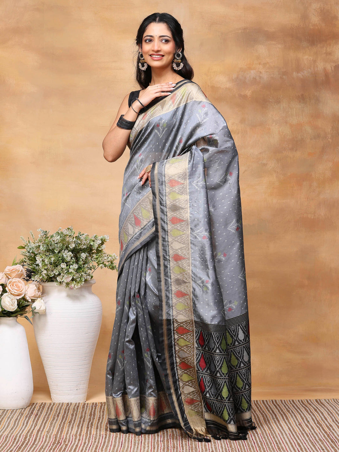 Woven Design Tussar Silk Saree