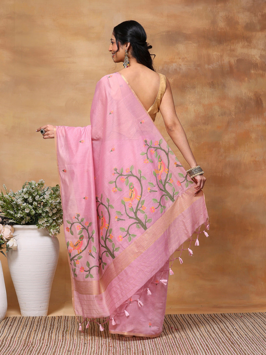 Woven Design Tussar Silk Saree
