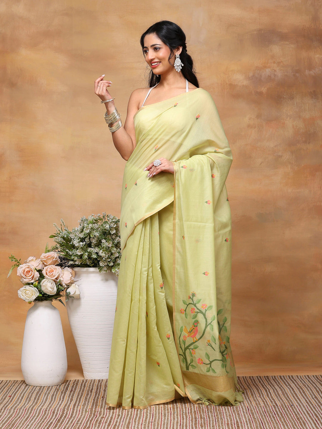 Woven Design Tussar Silk Saree