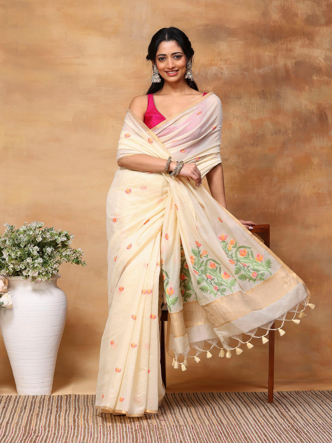 Woven Design Tussar Silk Saree