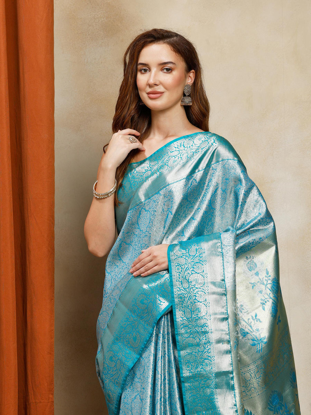 Firozee Woven Design Art Silk Saree