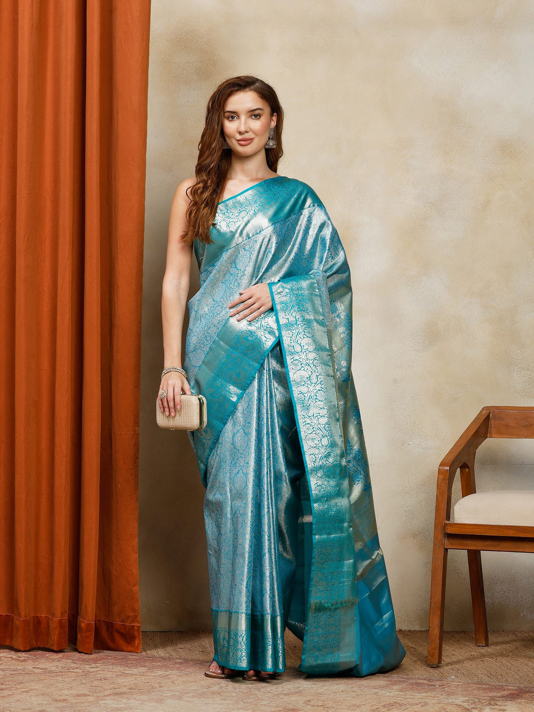 Firozee Woven Design Art Silk Saree