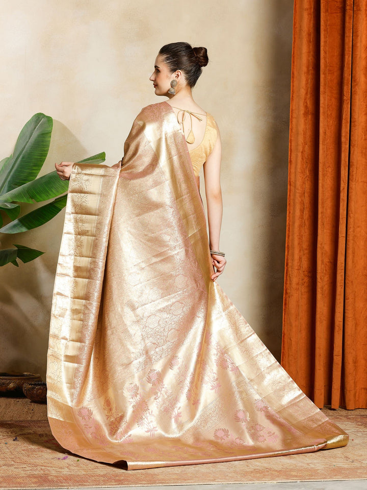Mauve Kalamkari Woven Design Art Silk Saree