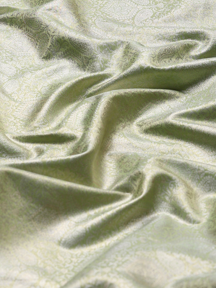 Pista Green Kalamkari Woven Design Art Silk Saree