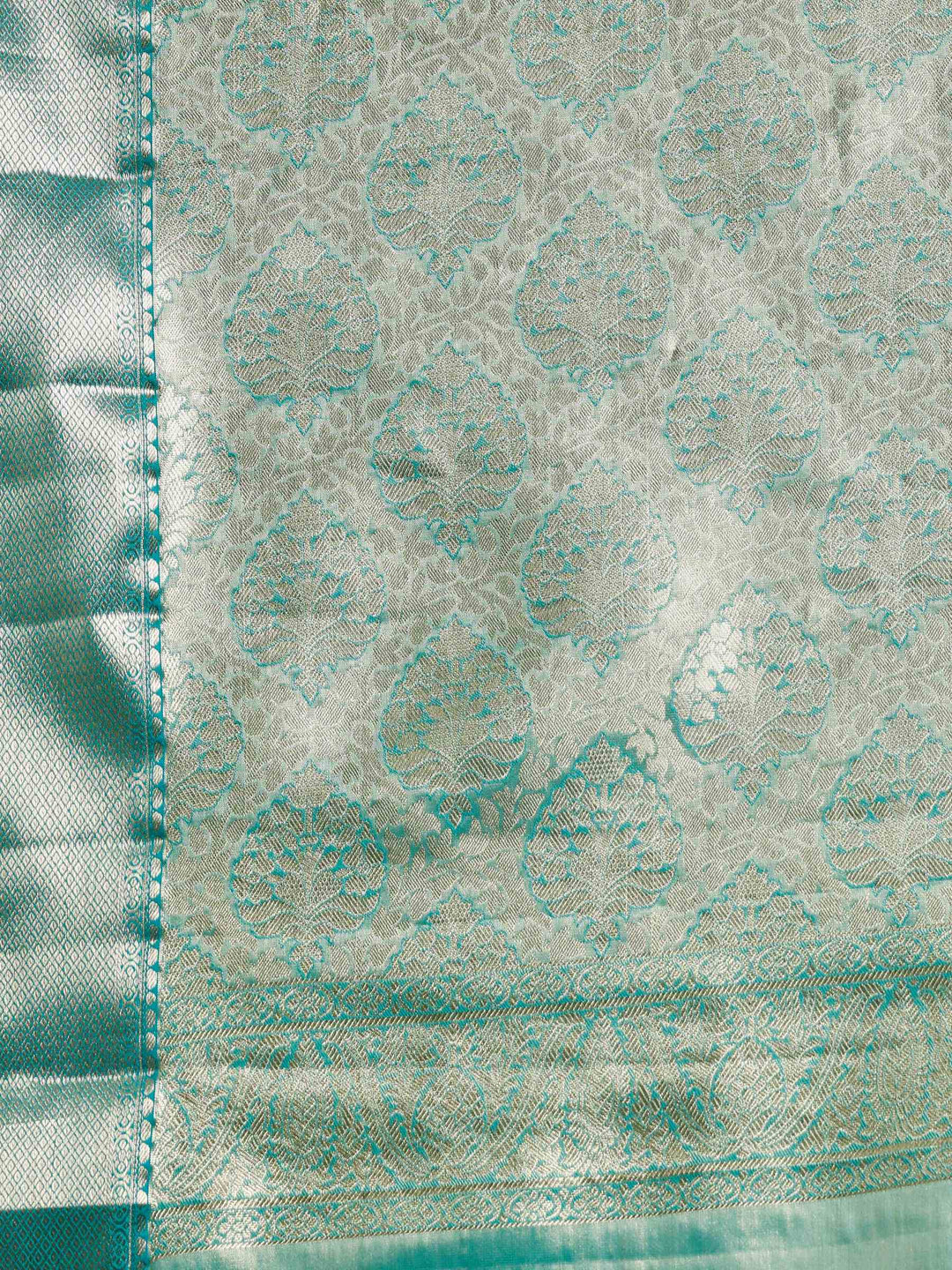Green Kalamkari Woven Design Art Silk Saree
