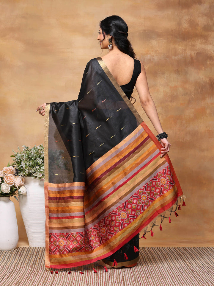 Woven Design Tussar Silk Saree