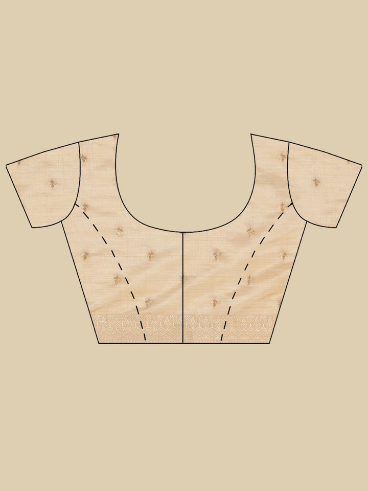 Beige Woven Design Art Silk Saree