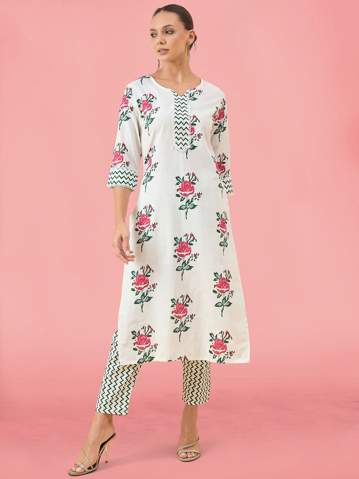 Printed Cotton Kurta Set