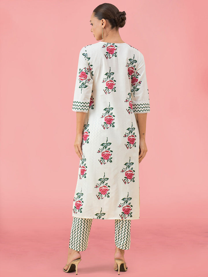 Printed Cotton Kurta Set