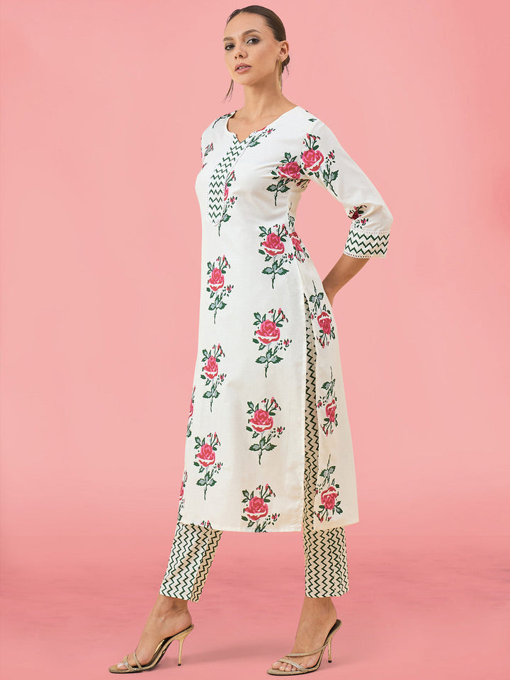 Printed Cotton Kurta Set