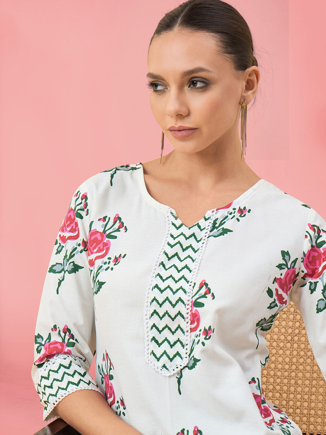 Printed Cotton Kurta Set