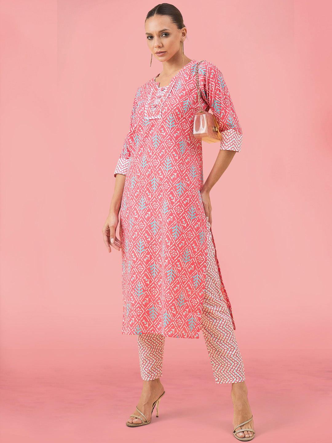Printed Cotton Kurta Set