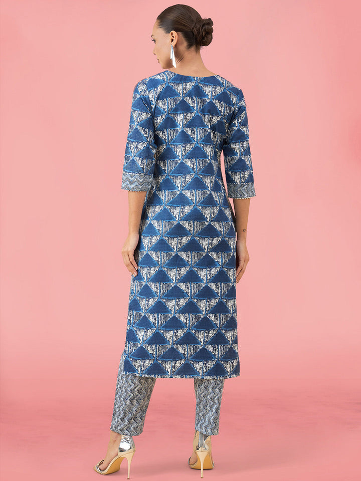 Printed Cotton Kurta Set