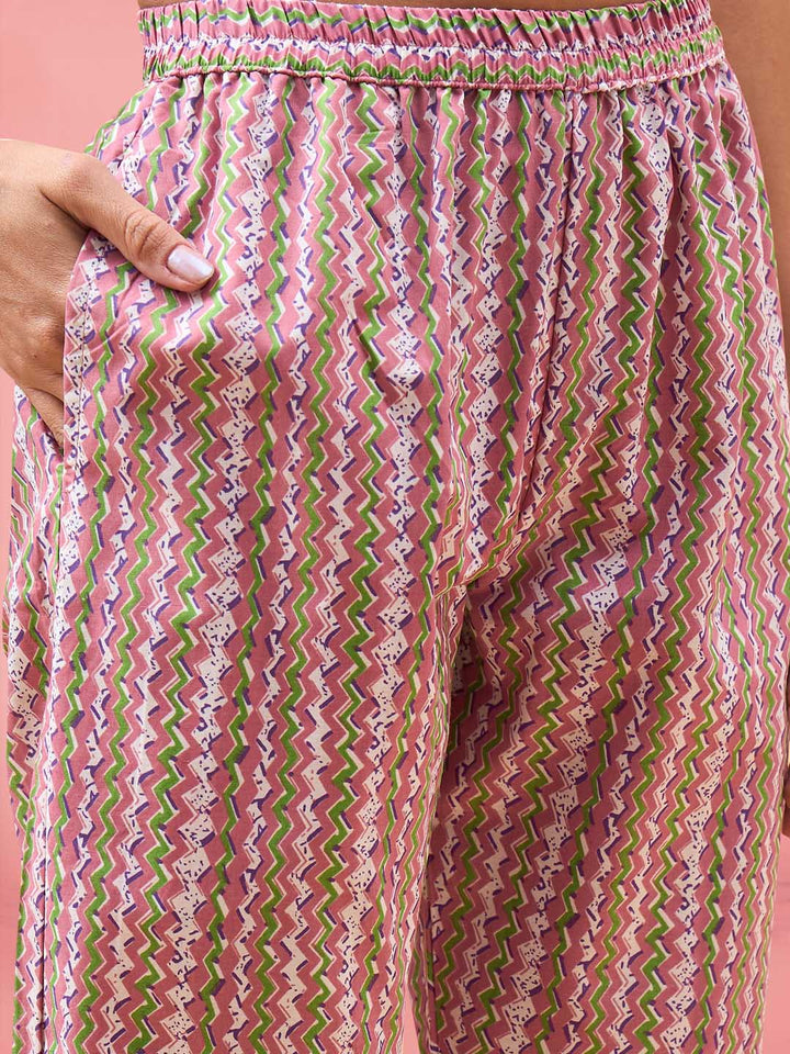 Printed Cotton Kurta Set