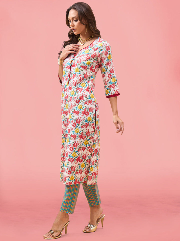 Printed Cotton Kurta Set
