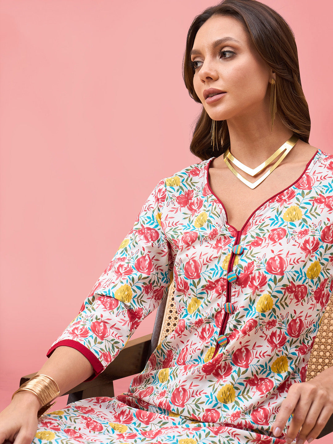 Printed Cotton Kurta Set