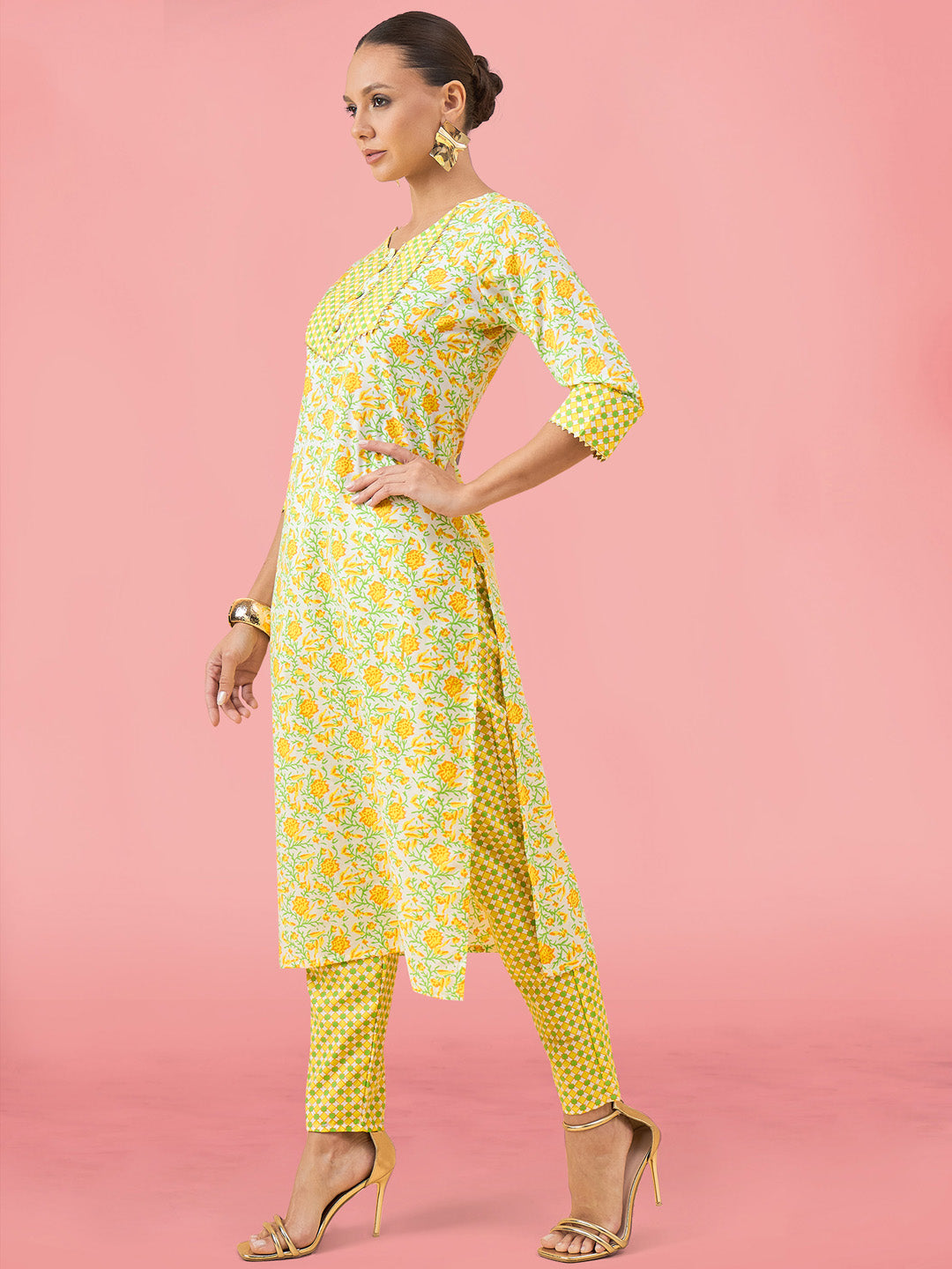 Printed Cotton Kurta Set