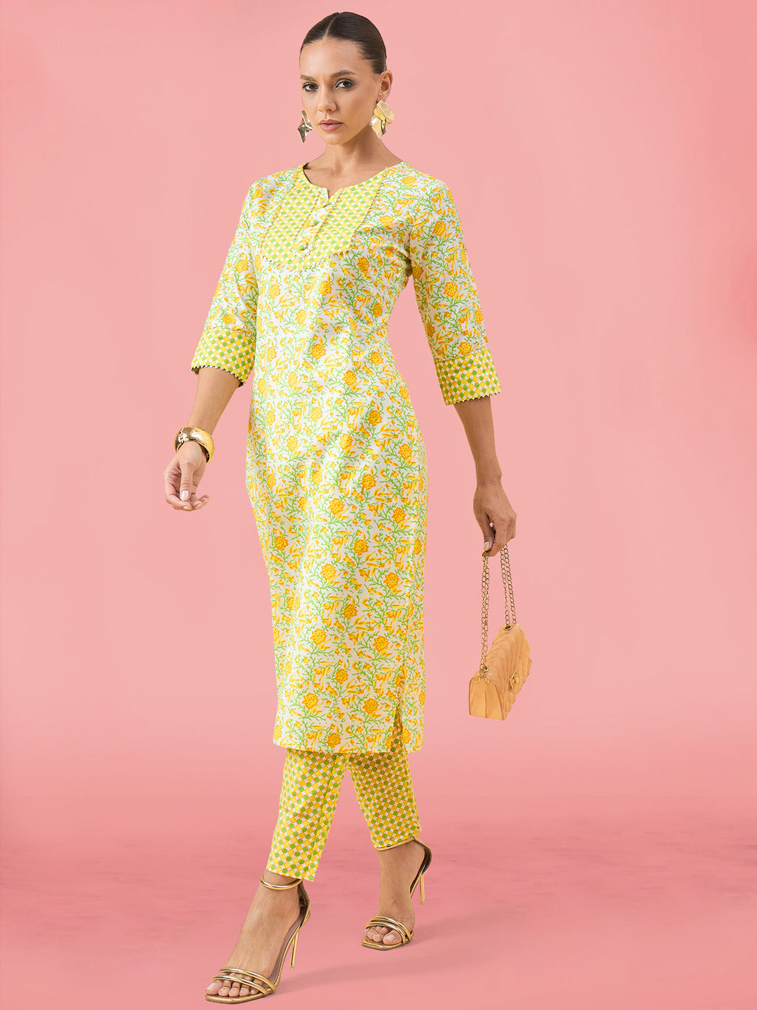 Printed Cotton Kurta Set