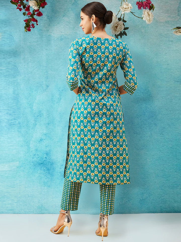 Printed Cotton Kurta Set