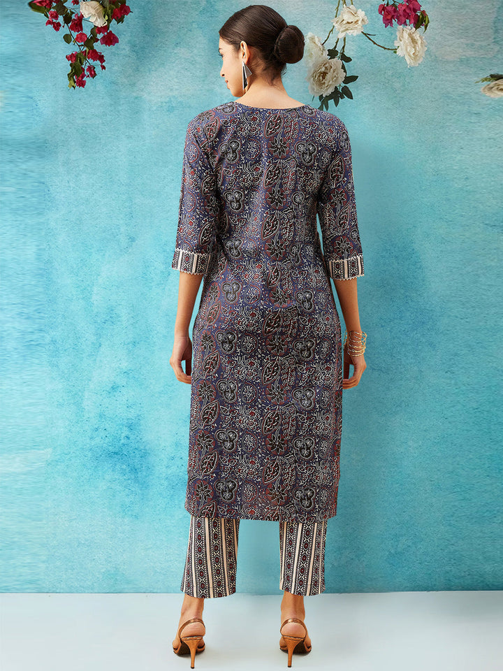 Printed Cotton Kurta Set