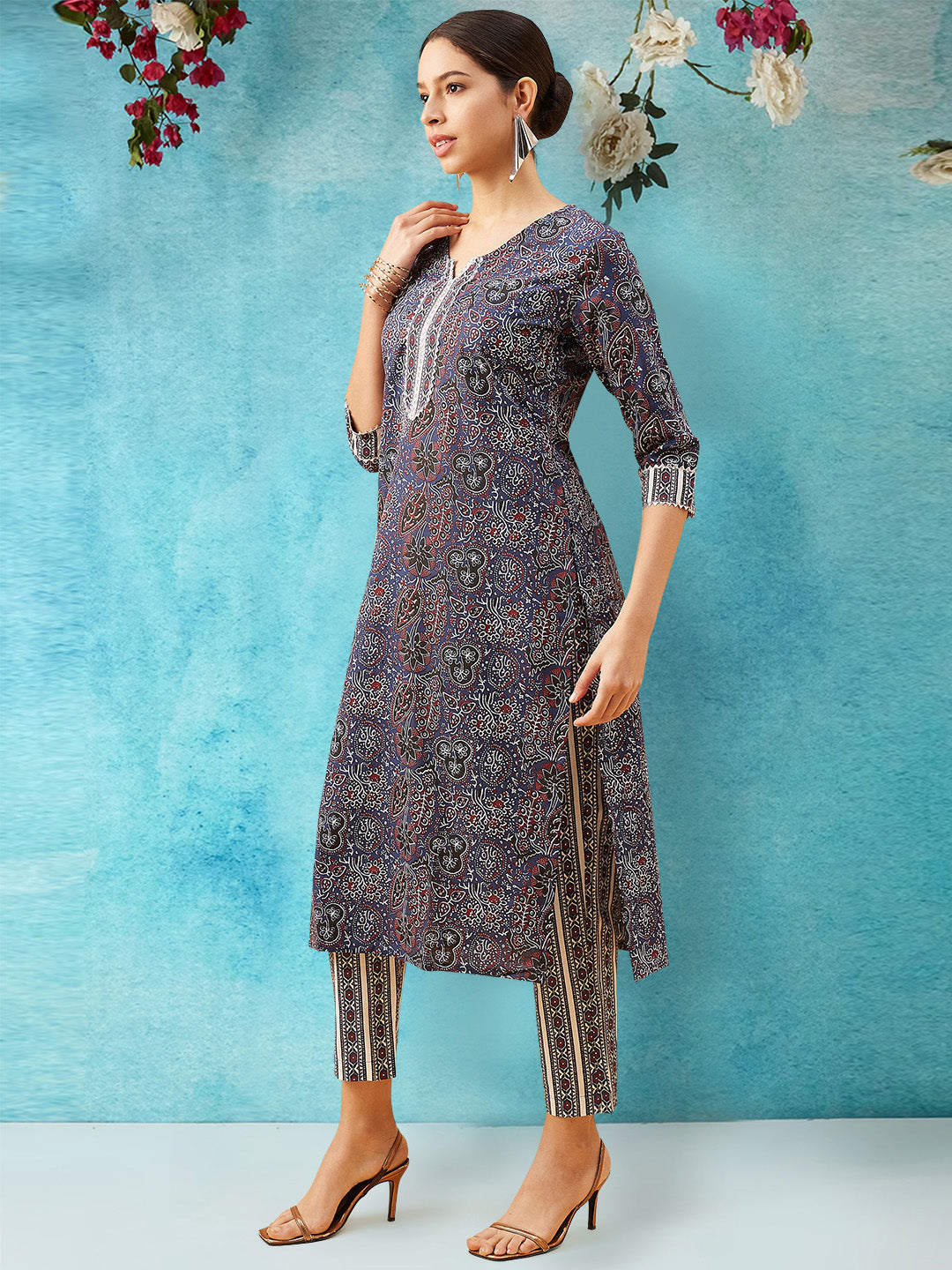 Printed Cotton Kurta Set