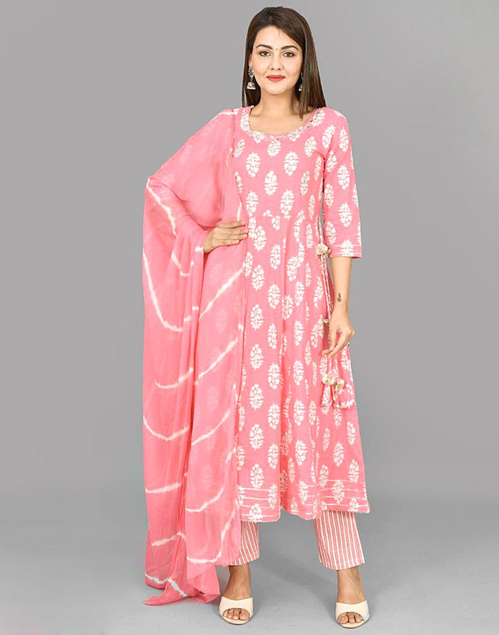 Cotton Printed Stitched Salwar Kameez Set
