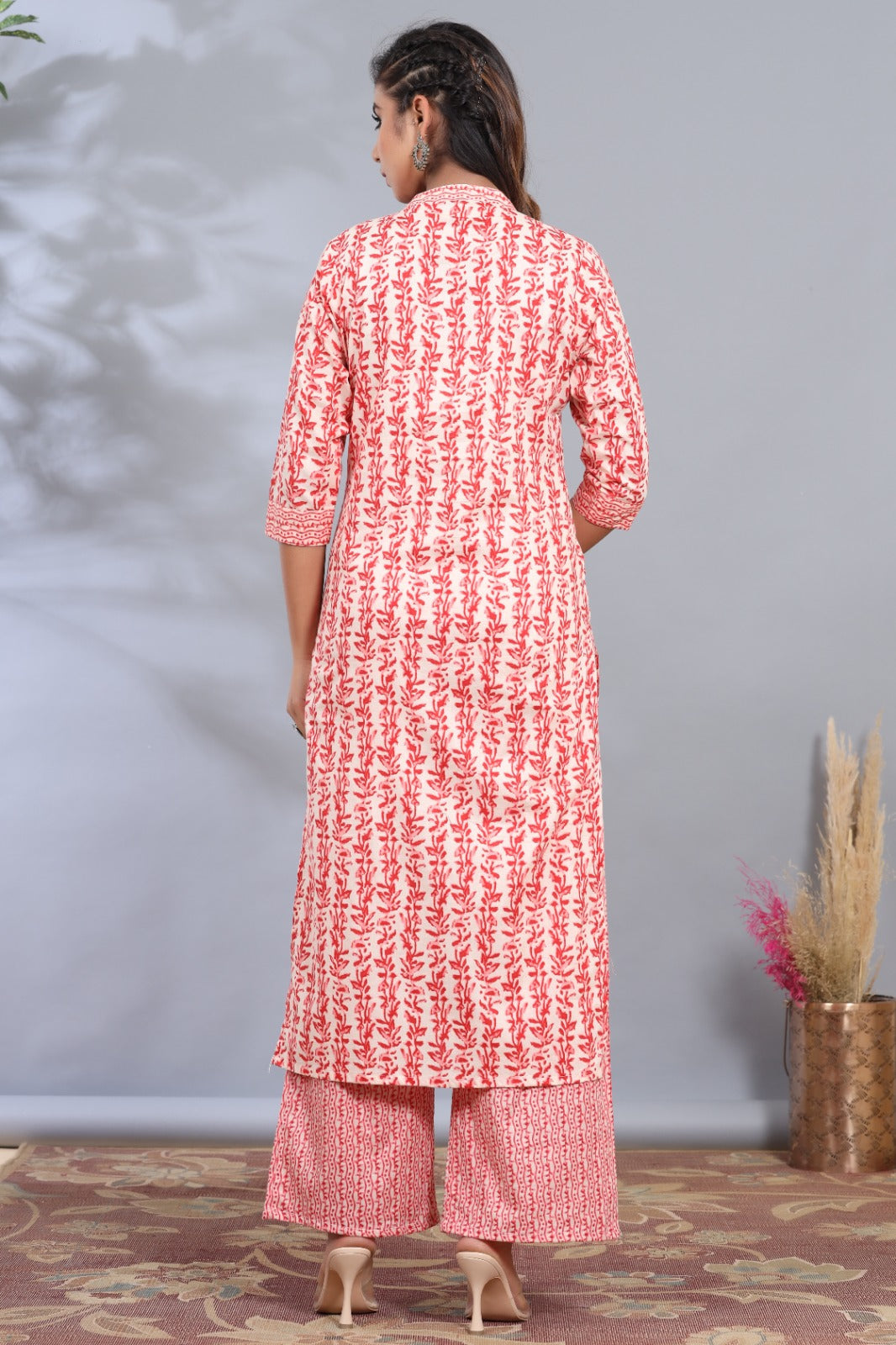 Printed Cotton Kurta With Pants