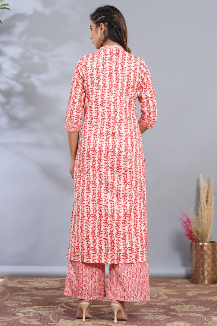 Printed Cotton Kurta With Pants
