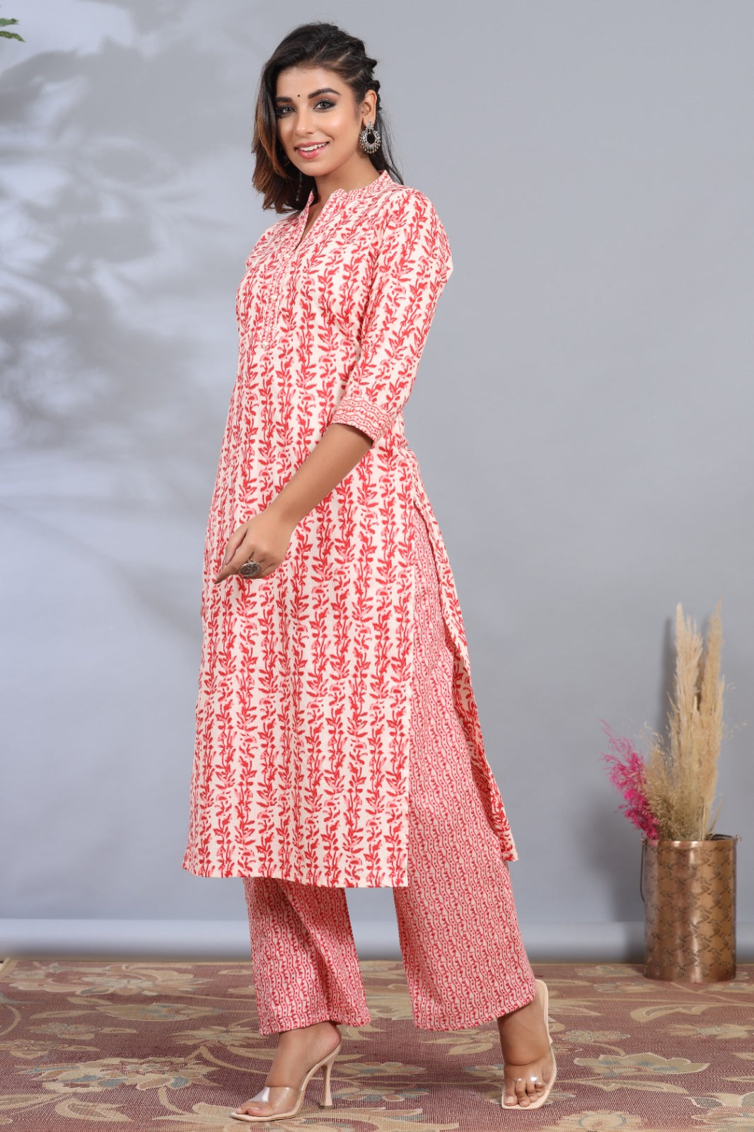 Printed Cotton Kurta With Pants