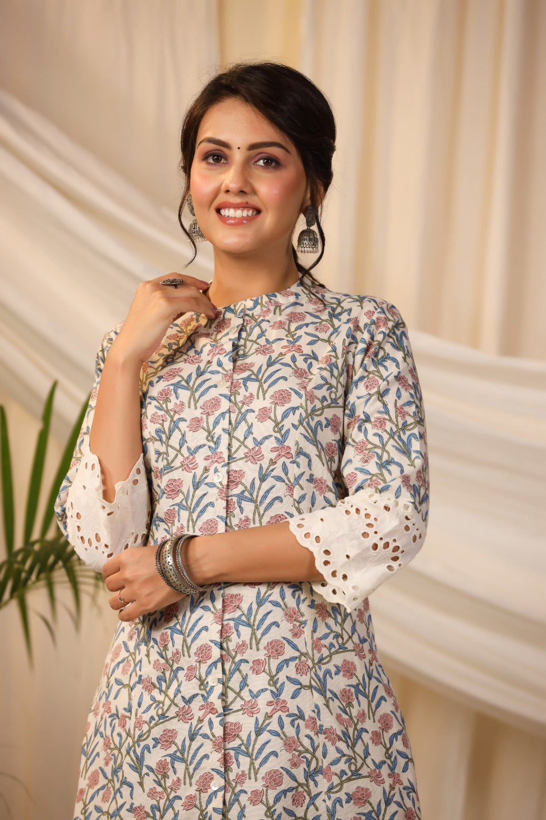 Floral Printed Cotton Kurta