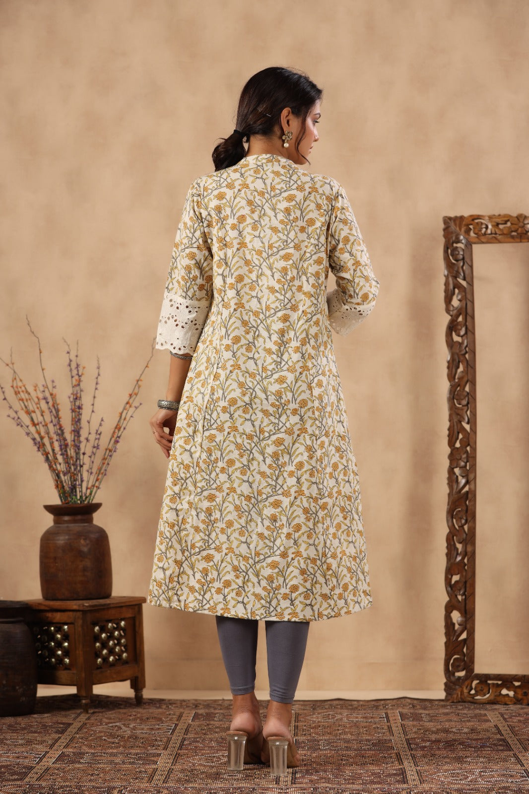 Floral Printed Cotton Kurta