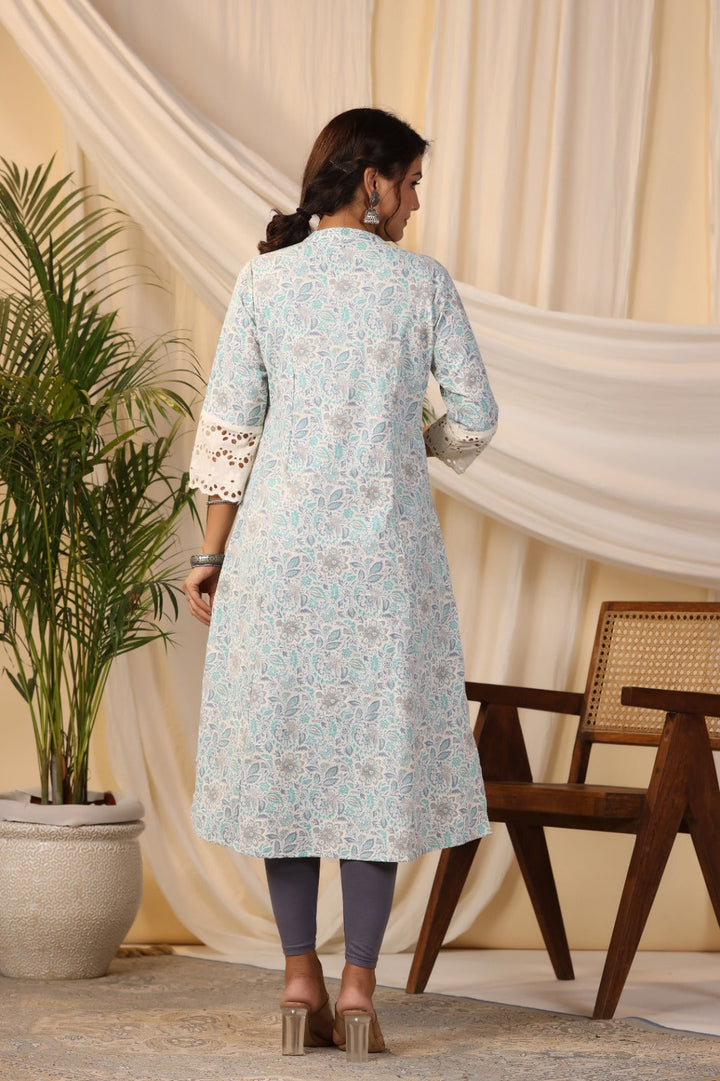 Floral Printed Cotton Kurta