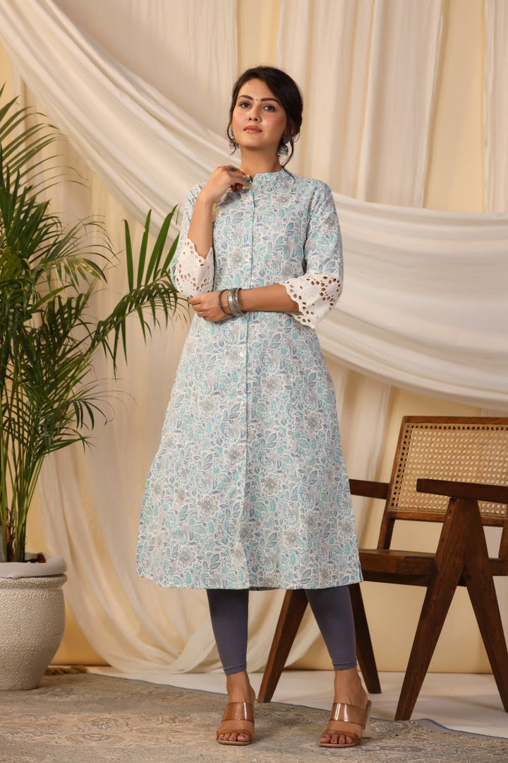 Floral Printed Cotton Kurta