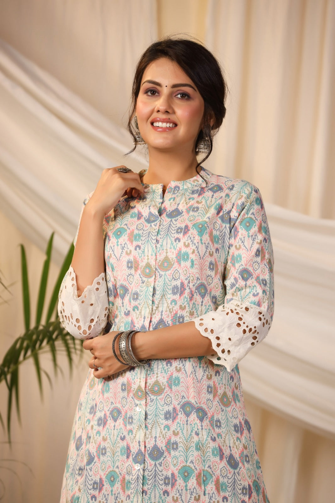 Floral Printed Cotton Kurta