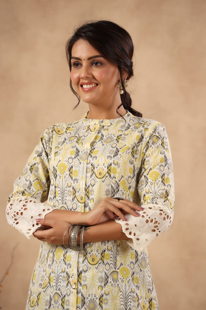Floral Printed Cotton Kurta