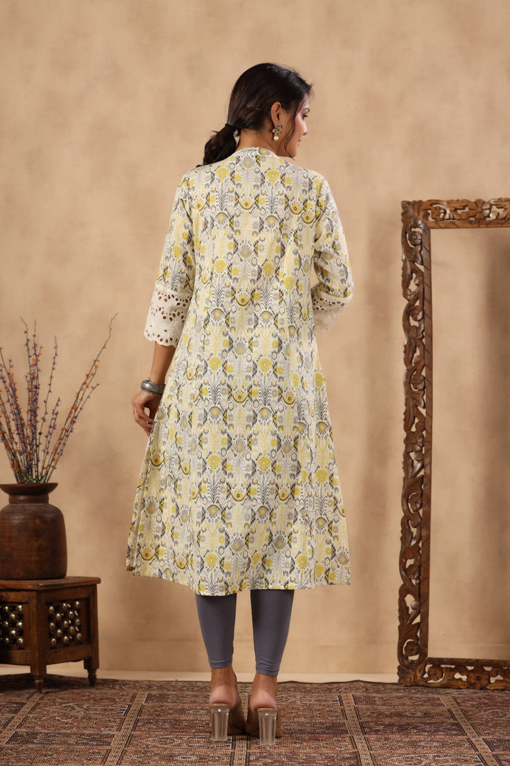 Floral Printed Cotton Kurta