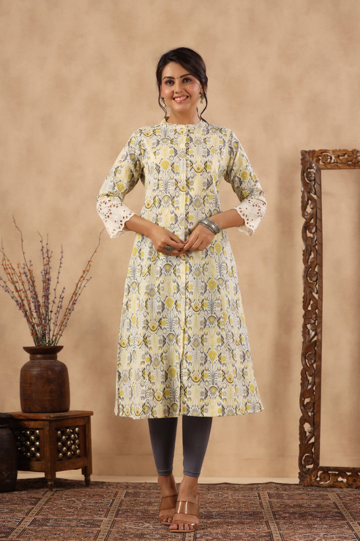 Floral Printed Cotton Kurta