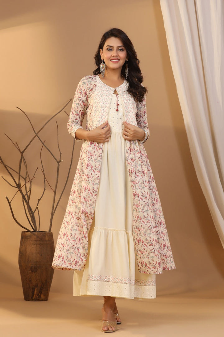 Printed Cotton Double Layered Kurti
